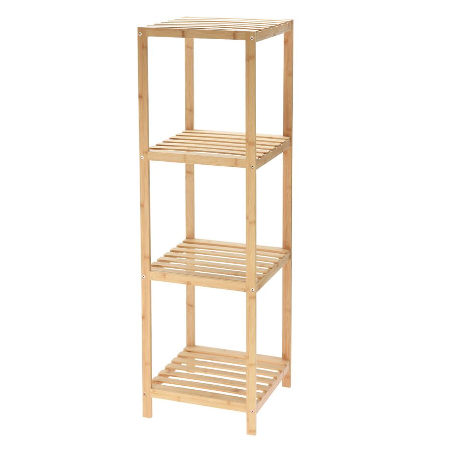 Ραφιέρα Μπάνιου 4 Επιπέδων από Bamboo 34x33x111cm MRShome  DF-0048000
