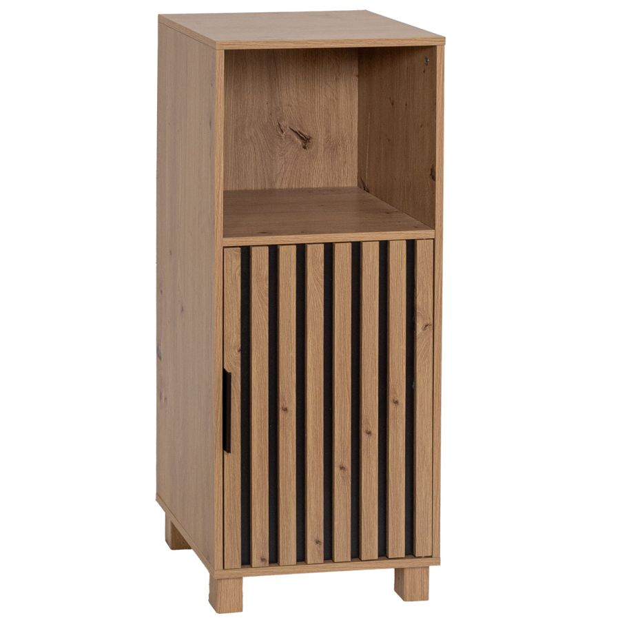 Έπιπλο Ξύλινο με Ντουλάπι και Ράφι Καφέ 35x30x86cm MRShome DS-1371000