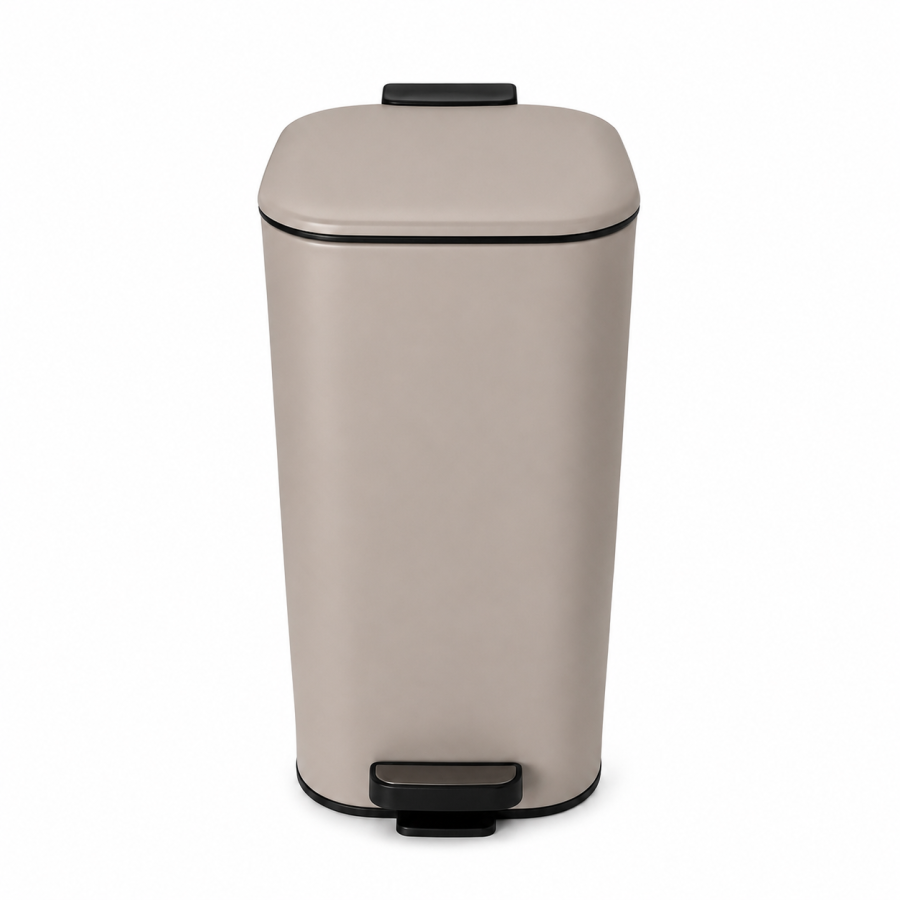 Κάδος Soft Close Μεταλλικός 20L Μπεζ Ματ 23x38x37.5cm MRShome DS-8840000