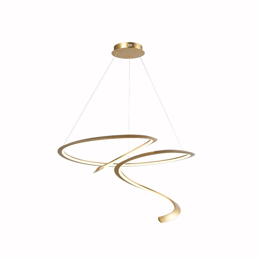 Φωτιστικό Κρεμαστό  Χρυσαφί 80xH150cm Led 60w 3000K 3000lm Triac Dimmable Sun Light FLORA-800 