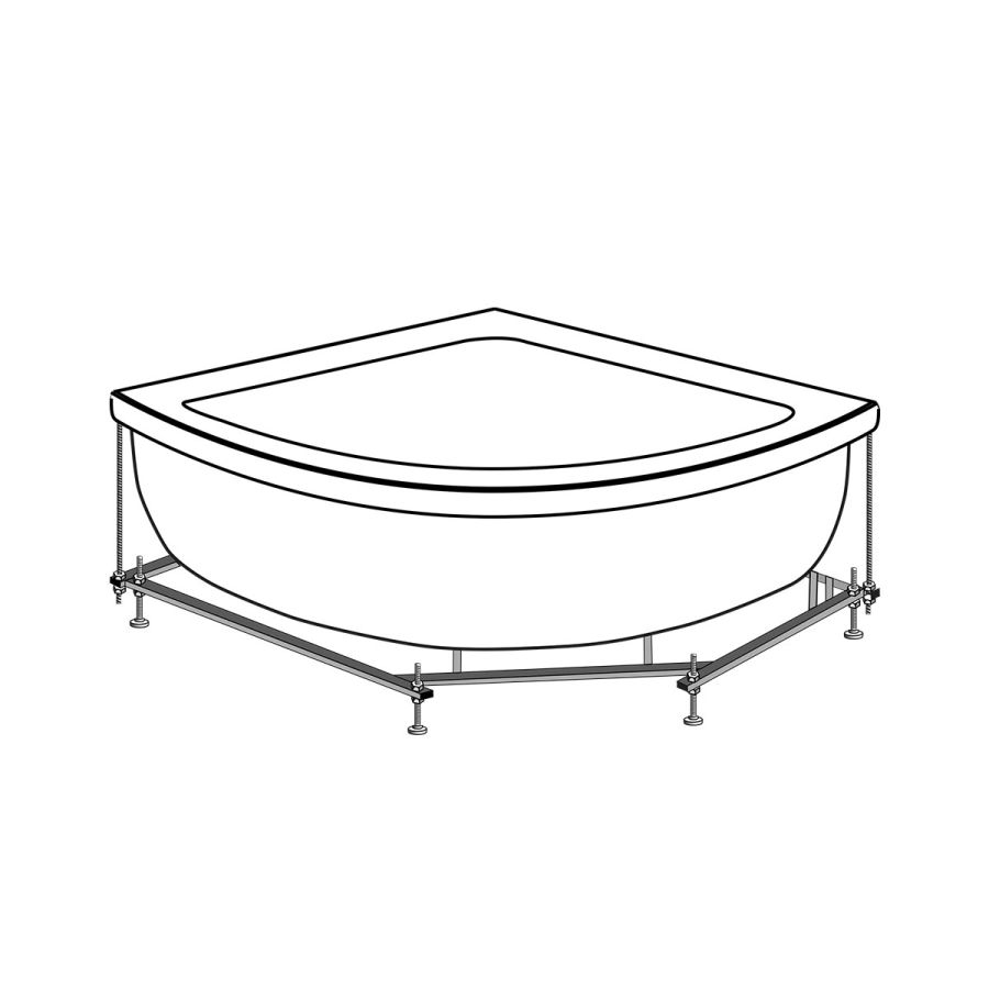 Πλαίσιο Ολικής Στήριξης Γωνιακής Ακρυλικής Μπανιέρας 120*20 εκ. Sirene Modena FRC120