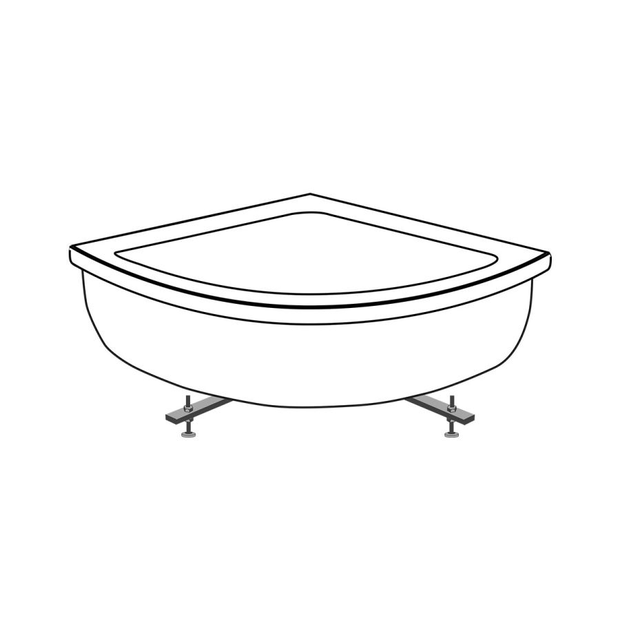 Σετ Στήριξης Γωνιακής  Γωνιακής Ακρυλικής Μπανιέρας 120*120 εκ. FTS-C  Sirene Modena