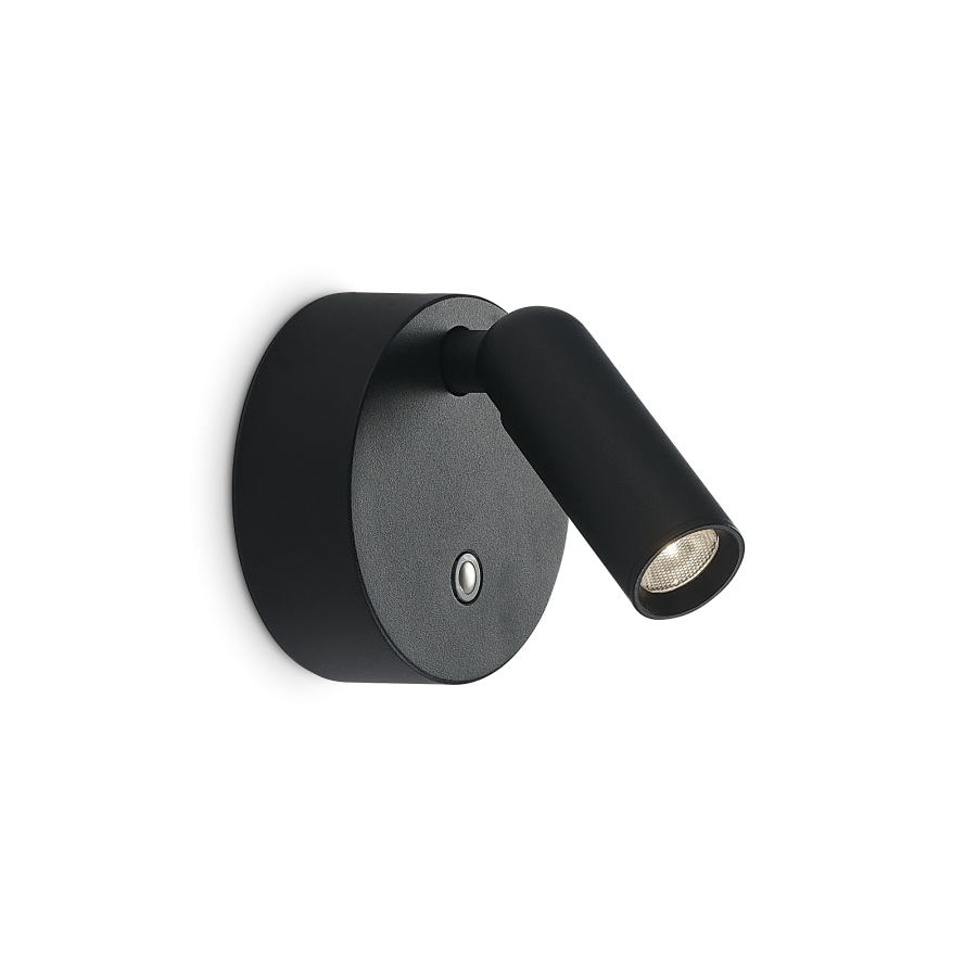 Απλίκα BEAN AP ROUND RECHARGEABLE Μαύρο Ideal Lux 350240