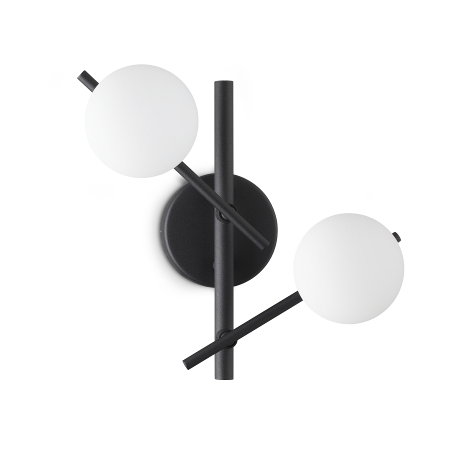 Απλίκα ATLAS AP2 Μαύρο Ideal Lux 365077