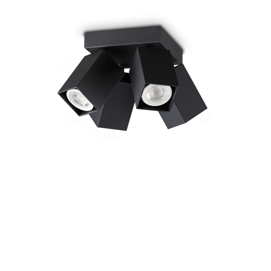 Φωτιστικό Οροφής DYNAMITE PL4 SQUARE Μαύρο Ideal Lux 371313