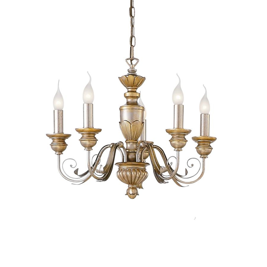 Κρεμαστό Φωτιστικό FIRENZE SP5 Χρυσό Ideal Lux 020822