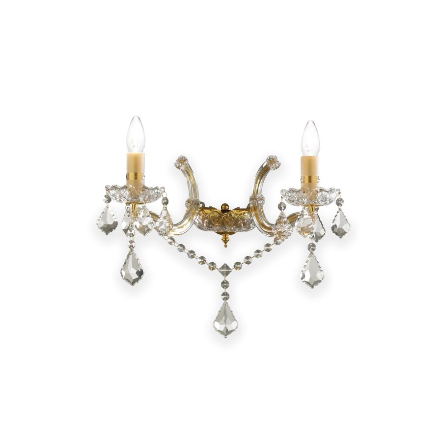 Απλίκα FLORIAN AP2 Χρυσό Ideal Lux 035659