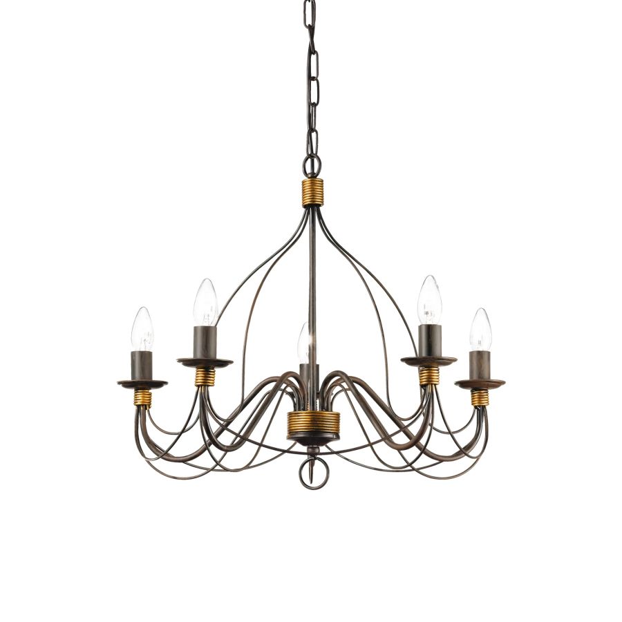 Κρεμαστό Φωτιστικό CORTE SP5 RUGGINE Ideal Lux 057187