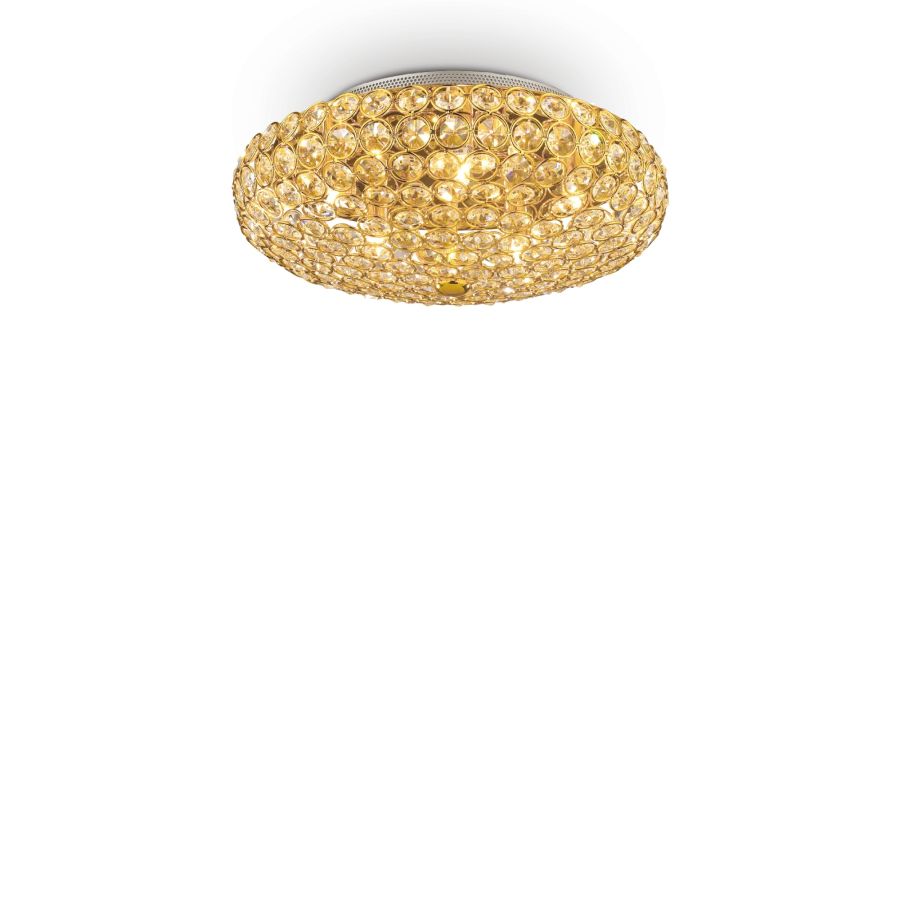 Φωτιστικό Οροφής KING PL5 Χρυσό Ideal Lux 073187