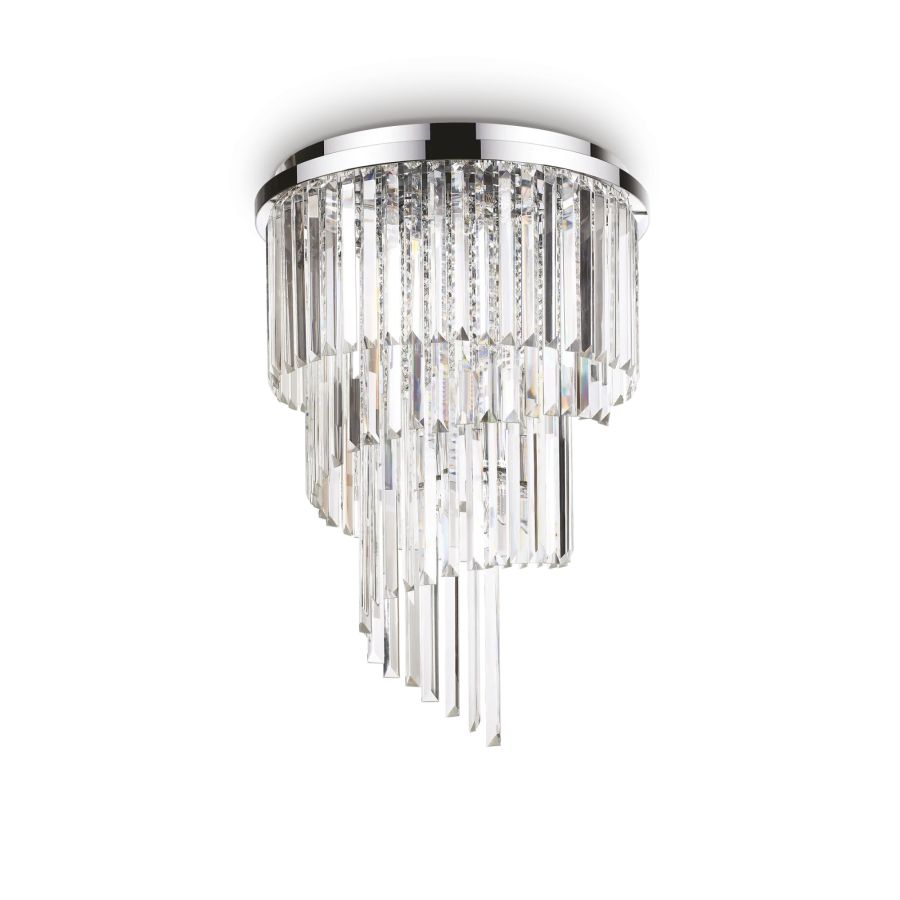 Φωτιστικό Οροφής CARLTON PL12 Χρώμιο Ideal Lux 168937