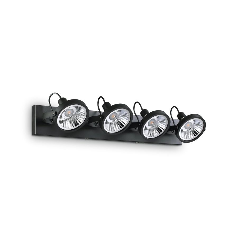 Φωτιστικό Οροφής GLIM PL4 Μαύρο Ideal Lux 200255