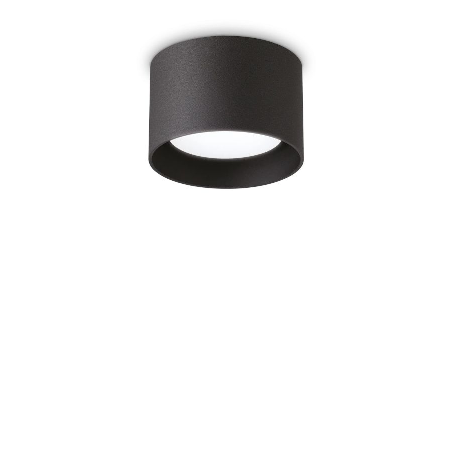 Φωτιστικό Οροφής SPIKE PL1 ROUND Μαύρο Ideal Lux 278704