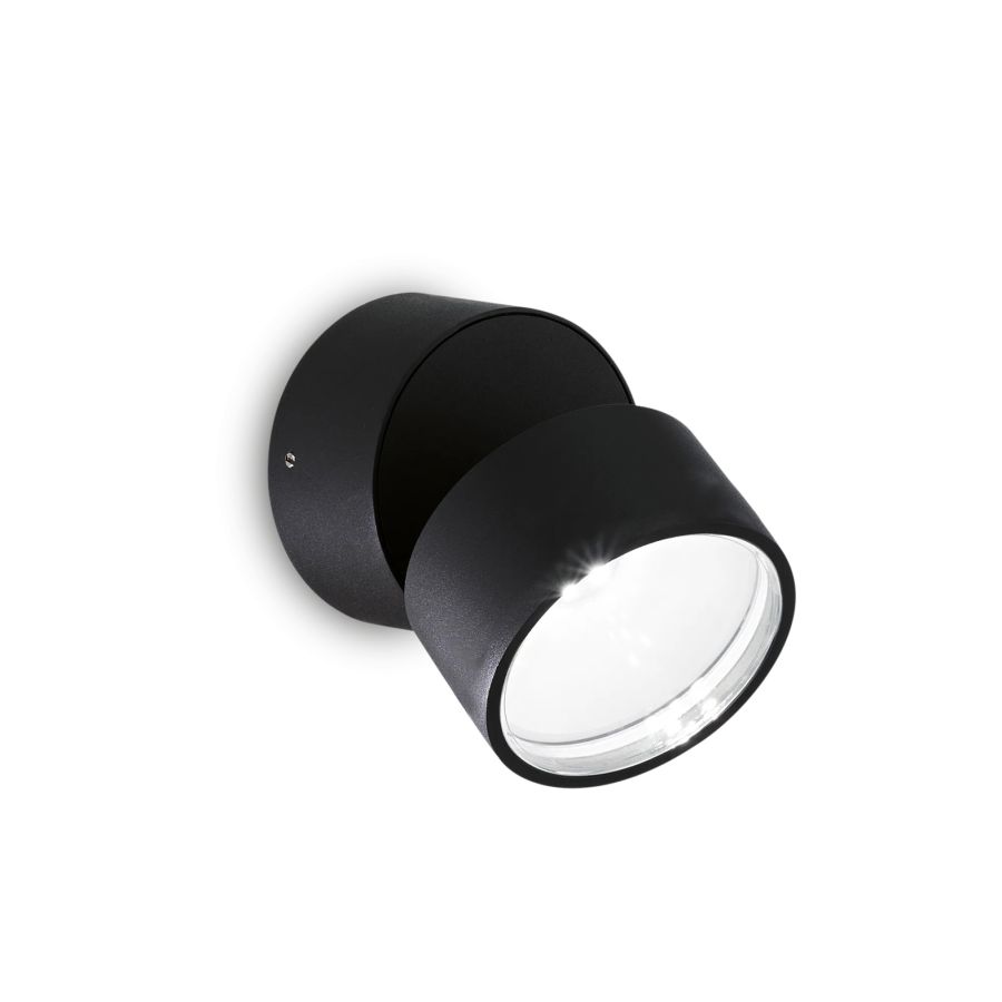 Απλίκα OMEGA AP ROUND Μαύρο 4000K Ideal Lux 285504