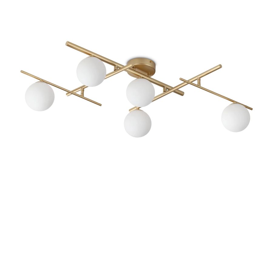 Φωτιστικό Οροφής ATLAS PL5 Χρυσό Ideal Lux 311364