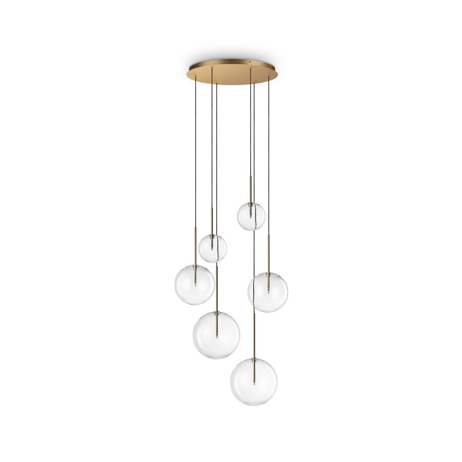Κρεμαστό Φωτιστικό EQUINOXE SP6 Ορείχαλκος Ideal Lux 317243