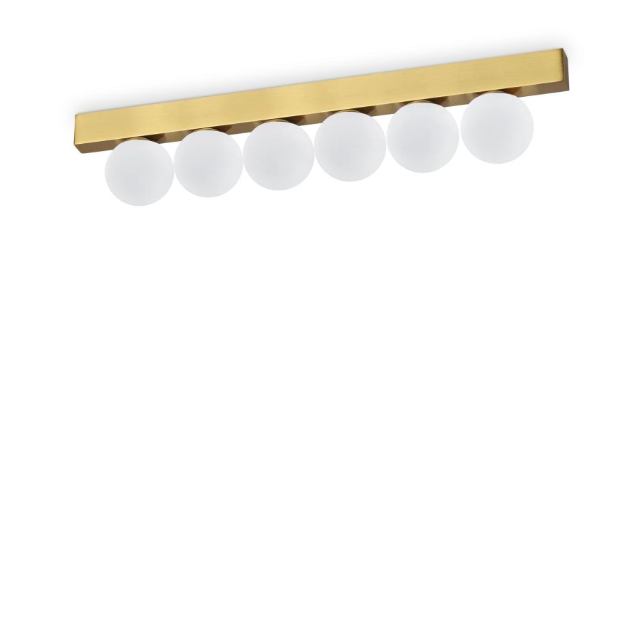 Φωτιστικό Οροφής BINOMIO LED PL6 Ορείχαλκος Ideal Lux 328263