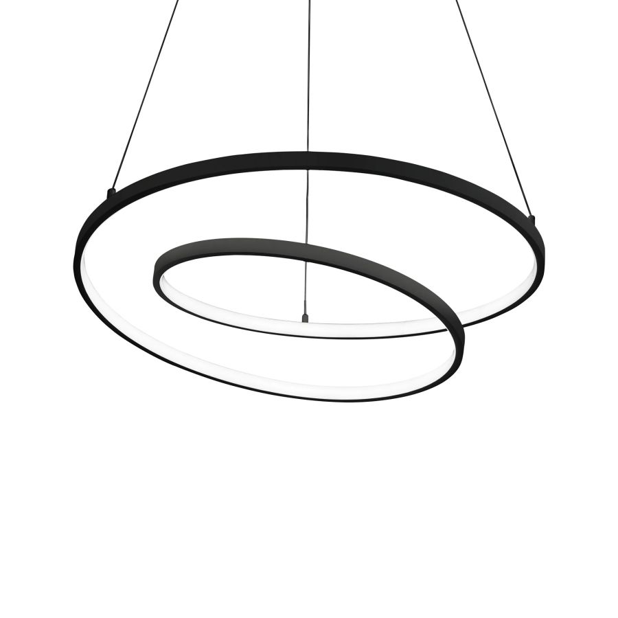 Κρεμαστό Φωτιστικό OZ SP D080 ON-OFF Μαύρο 4000K Ideal Lux 342443