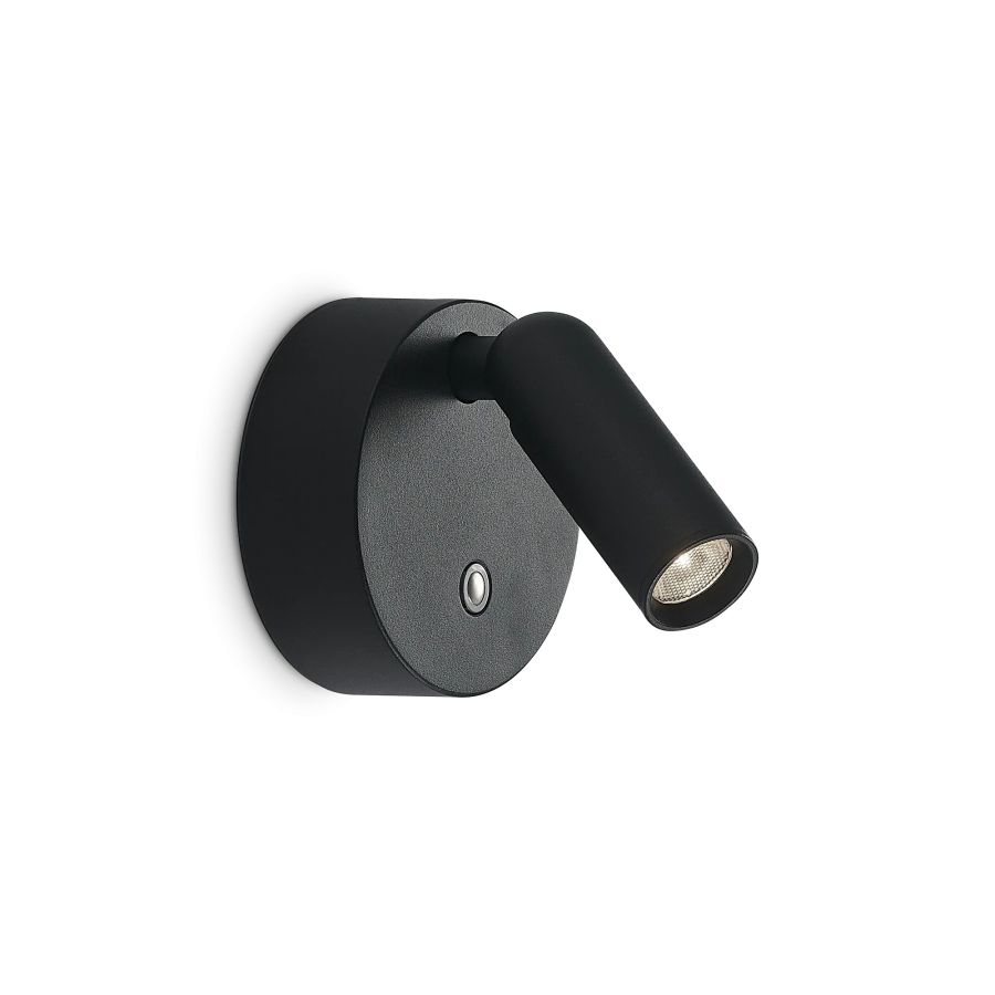 Απλίκα BEAN AP ROUND RECHARGEABLE Μαύρο Ideal Lux 350240