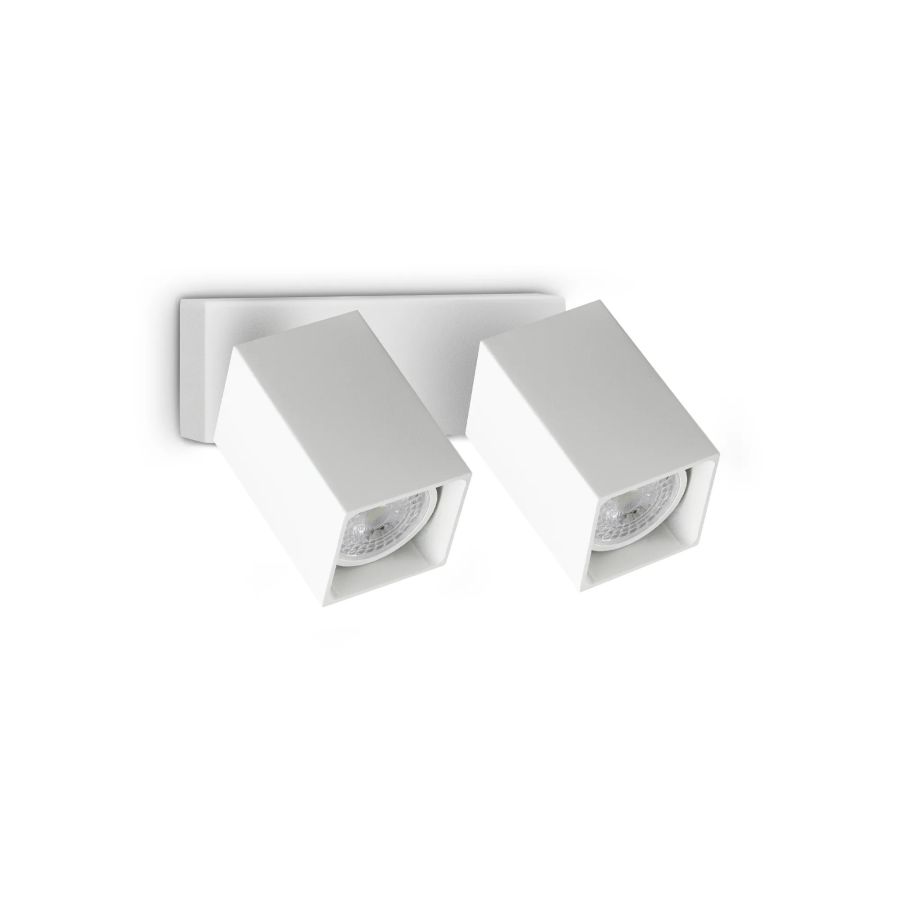 Απλίκα DYNAMITE AP2 SQUARE Λευκό Ideal Lux 371221