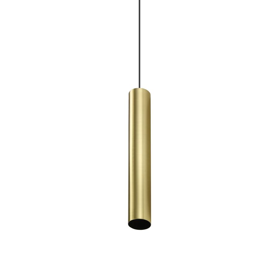 Κρεμαστό Φωτιστικό LOOK SP1 ROUND D40 H250 Ορείχαλκος Ideal Lux 371580