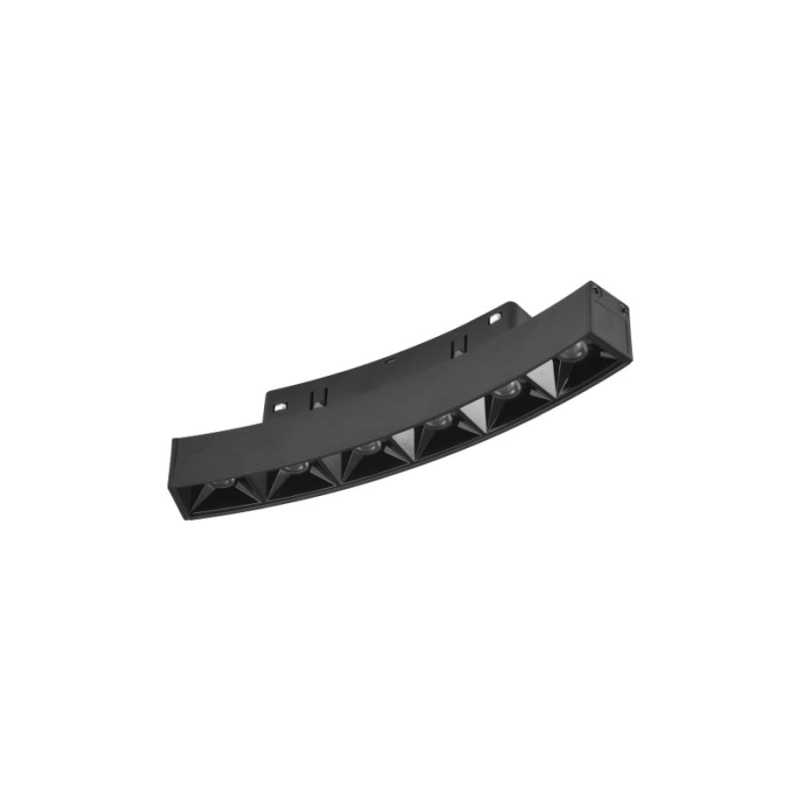 Γραμμικό φωτιστικό LED 6W 3CCT για Curved μαγνητική ράγα σε μαύρη απόχρωση D:19x2,2x2,5cm TMC0031-Black