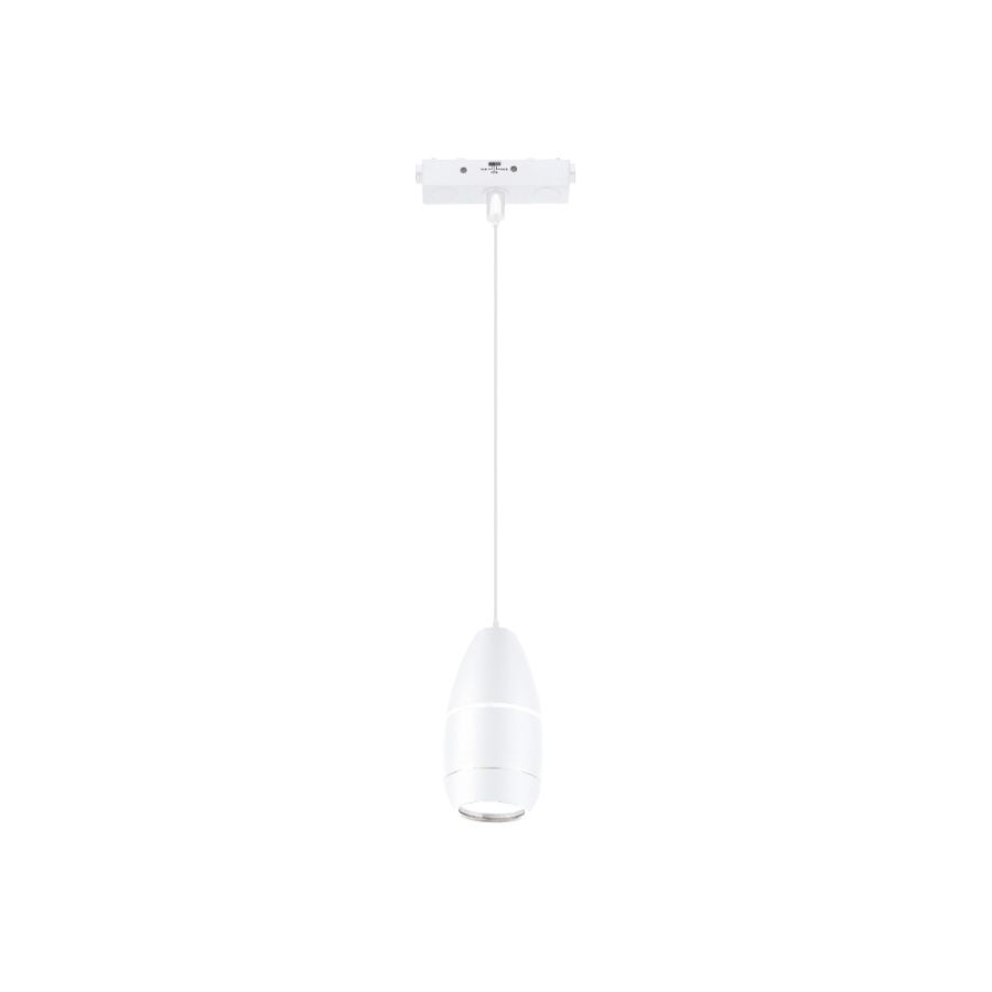 Κρεμαστό Φωτιστικό LED 5W 3CCT για Ultra-Thin μαγνητική ράγα σε λευκή απόχρωση D:9Χ12cm TMU0220-White