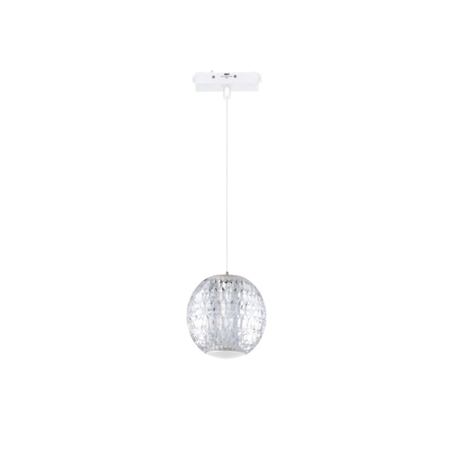 Κρεμαστό Φωτιστικό LED 5W 3CCT για Ultra-Thin μαγνητική ράγα σε λευκή απόχρωση D:10,2cm TMU0230-White