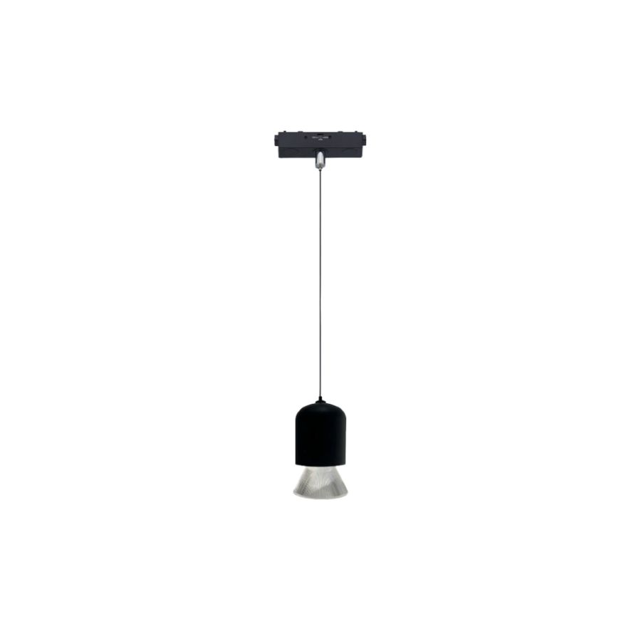 Κρεμαστό Φωτιστικό LED 7W 3CCT για Ultra-Thin μαγνητική ράγα σε μαύρη απόχρωση D:6,2X11cm TMU0250-Black