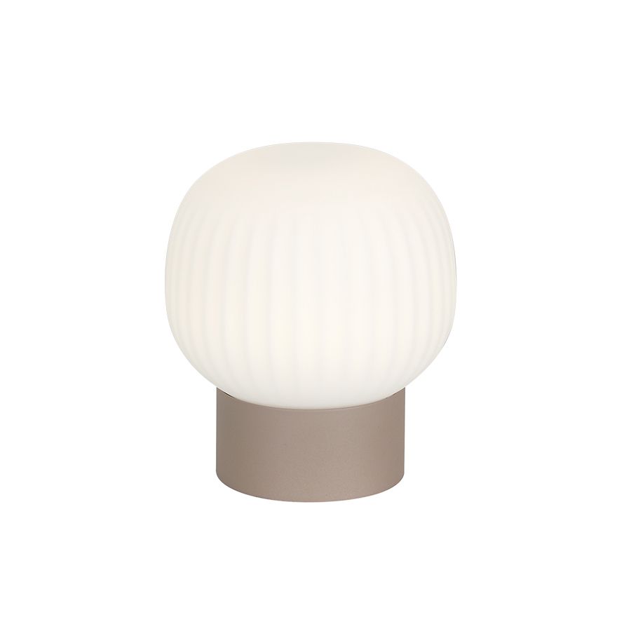 Επιτραπέζιο Λαμπατέρ Μονόφωτο 154xH17cm Led 6w 3000K 720lm Sand Brown-Οπάλ Γυαλί Sun Light VINO-1T