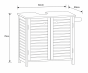Έπιπλο Νιπτήρα MDF/Ακακία με 2 Ντουλάπια με εσωτερικό Ράφι και Κρεμάστρα στο Πλάι 66x30x70cm MRShome DS-1177000