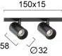 Διπλό Σποτ Track 10W Slim Magnetic Viokef 4288900