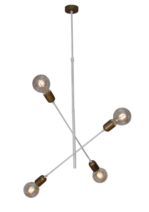 HL-3524-4 ERIC OLD BRONZE & WHITE PENDANT HOMELIGHTING 77-3798