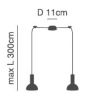 SE21-NM-4-NM2-MS3 ADEPT TUBE Nickel Matt Pendant Black Metal Shade+ HOMELIGHTING 77-8466