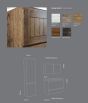 Έπιπλο Μπάνιου 90 εκ. Χρώμα Pine Dark με Νιπτήρα Sanitec Alba B 90