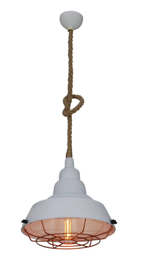 HL-230SG-1P CECROPIA RELIEF WHITE & COPPER MAT PEN HOMELIGHTING 77-3006