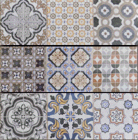 Πλακάκι Ντεκόρ Ρετρό Μπάνιου / Κουζίνας 20x60cm Sincam Decor Negro AP252060N