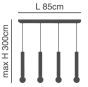 SE21-NM-5-4NM ADEPT TUBE NICKEL MAT Nickel Matt Pendant+ HOMELIGHTING 77-8664