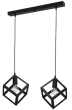 Κρεμαστό φωτιστικό KYVOS 2/L RAGA BLACK Heronia 34-0054