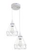 InLight Κρεμαστό φωτιστικό από λευκό μέταλλο 2XE27 D:20cm 4024-2-WH-ROSETTE