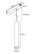 Κρεμαστό φωτιστικό LED 10W, 3CCT, 24°, για μαγνητική ράγα 220V σε μαύρη απόχρωση D:4x30cm TM20150