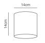 SE21-BL-4-NM1W-SH2 ADEPT TUBE Black Matt Wall Lamp Grey Fabric Shade+ HOMELIGHTING 77-8811