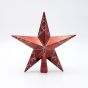 ΠΛΑΣΤΙΚΗ ΚΟΡΥΦΗ, KOKKINH, ΜΕ ΧΡΥΣΟ GLITTER, 20cm Eurolamp 600-47826