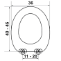 Κάλυμμα Λεκάνης WC MDF Μαύρο 40-46 x36 cm Elvit 0273-Black