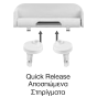 Κάλυμμα Λεκάνης Universal 36x41-45cm Οπές 12-27cm Λευκό Πλαστικό Soft Close με Αποσπώμενα Στηρίγματα Elvit 0304