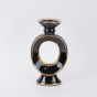 ΚΗΡΟΠΗΓΙΟ ΚΕΡΑΜΙΚΟ ΜΑΥΡΟ-ΧΡΥΣΟ 16.8x10.5x29.3cm Eurolamp 752-25057