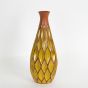ΒΑΖΟ ΚΕΡΑΜΙΚΟ ΤΕΡΑΚΟΤΑ - ΚΙΤΡΙΝΟ 14.5x14.5x37cm Eurolamp 752-20225