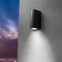 FUMAGALLI MARTA 90 1L ΑΠΛΙΚΑ ΤΟΙΧΟΥ DOWN 1XGU10 LED 2,9W 2CCT(2700K-4000K) 170mmX92mm ΜΑΥΡΗ Eurolamp 145-26280