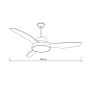 it-Lighting Nitinat 25W 3CCT LED Fan Light in White and wooden Color 102000210