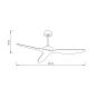 it-Lighting Trent - Fan in White and wooden Color 102000615