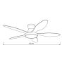 it-Lighting Denali 24W 3CCT LED Fan Light in White and wooden Color 102000790